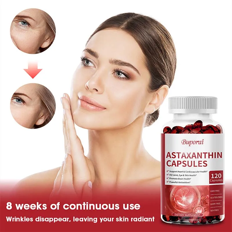 Krill Oil Supplement - Suplemento Alimentar Astaxantina em Cápsulas, com