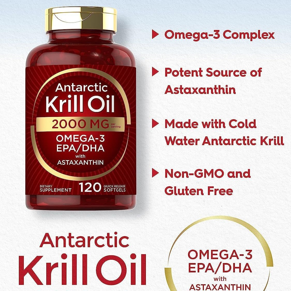 Krill Oil Supplement - Cápsulas macias de óleo de Krill