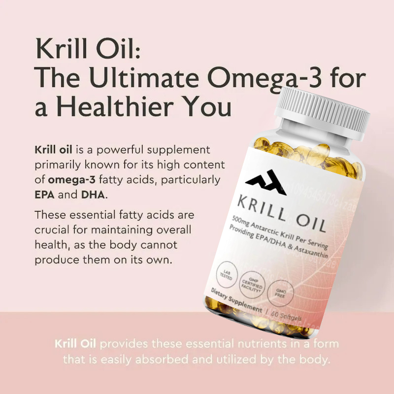 Óleo de Krill Antártico 500mg  - Krill Oil Supplement avaliação e preço