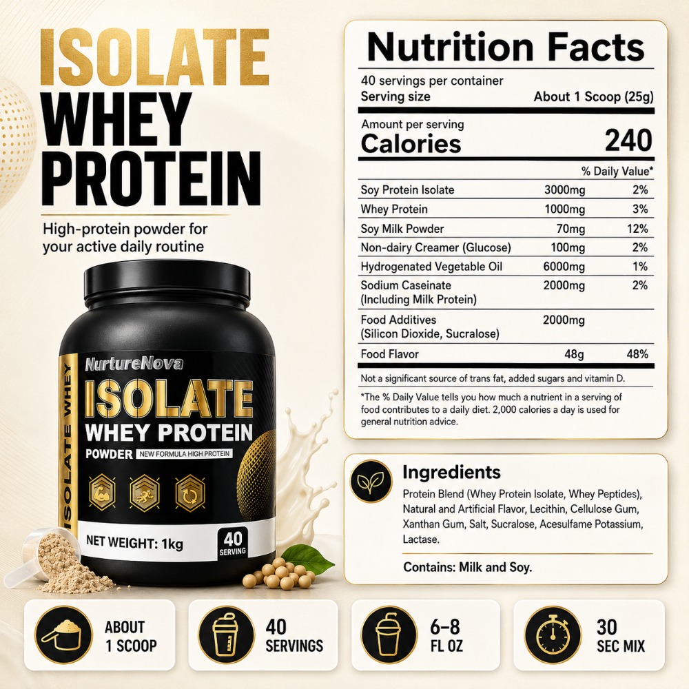 NurtureNova Isolate Whey Prote - Fitness Nutrition Whey Protein avaliação e preço
